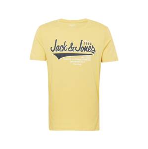 JACK & JONES Tričko  žltá / čierna / biela