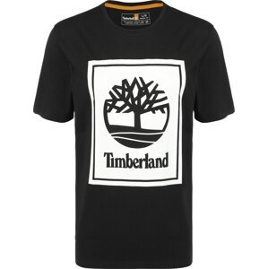 TIMBERLAND Tričko ' Stack Logo '  čierna / biela