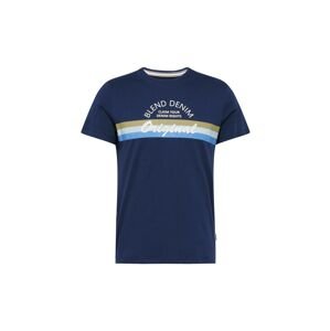 BLEND Tričko  námornícka modrá / zmiešané farby