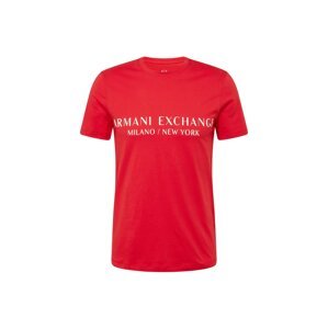 ARMANI EXCHANGE Tričko  červená / biela