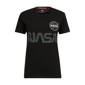 ALPHA INDUSTRIES Tričko 'NASA'  tmavomodrá / tmavošedá / čierna / biela