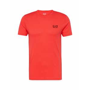 EA7 Emporio Armani Funkčné tričko  červená / čierna
