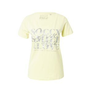 Soccx Tričko 'Mary'  pastelovo žltá / strieborná