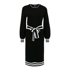 Wallis Petite Pletené šaty  čierna / biela