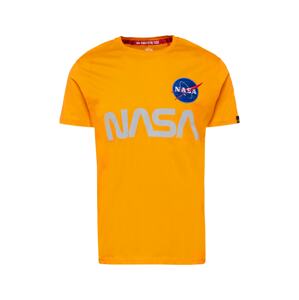 ALPHA INDUSTRIES Tričko 'NASA'  modrá / sivá / oranžová / červená
