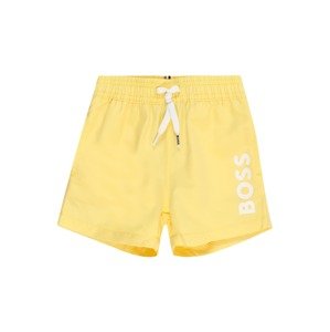 BOSS Kidswear Plavecké šortky  žltá / biela