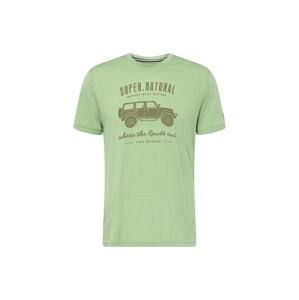 Super Natural Funkčné tričko  kaki / pastelovo zelená
