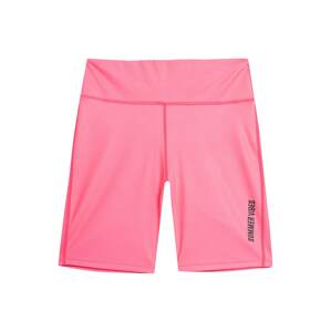 4F Športové nohavice  ružová / čierna