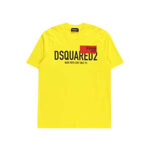 DSQUARED2 Tričko  žltá / tmavočervená / čierna