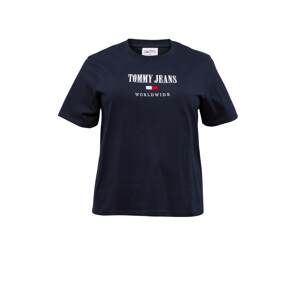 Tommy Jeans Curve Tričko  námornícka modrá / biela