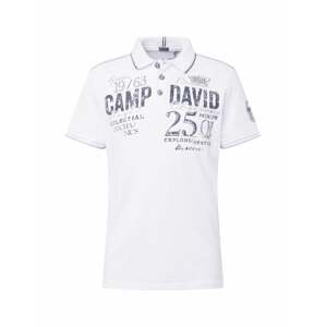 CAMP DAVID Tričko  tmavomodrá / biela