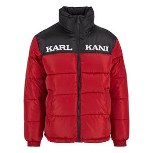 Karl Kani Zimná bunda  tmavočervená / čierna / biela