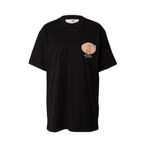 Vertere Berlin Oversize tričko 'AUDIOVISUAL'  marhuľová / čierna / biela