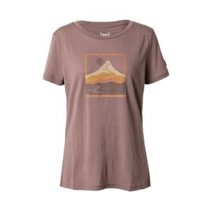 Super Natural Funkčné tričko 'TRACE HILL'  béžová / hnedá / svetlohnedá / oranžová
