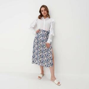 Mohito - Kvetovaná sukňa - Modrá