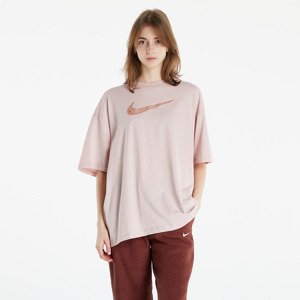 Nike NSW Swoosh Women's Short-Sleeve T-Shirt Pink Oxford/ Light Curry/ Rose Whisper