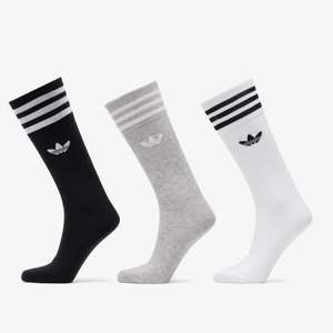 adidas Solid Crew Socks 3-Pack White/ Grey/ Black