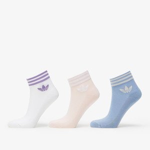 adidas Trefoil Ankle Socks 3-Pack White/ Wonqua/ Ambient Sky