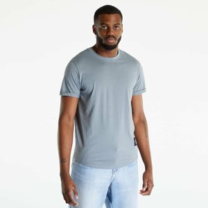 Calvin Klein Jeans Badge Turn Up Sleeve S/S Knit Top Grey