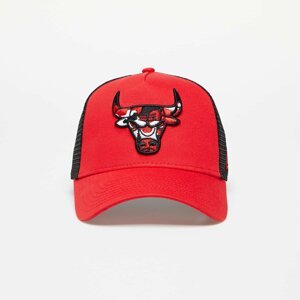 New Era Chicago Bulls Team Camo Infill A-Frame Trucker Cap Red/ Black