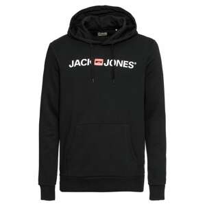 JACK & JONES Mikina  svetločervená / čierna / biela