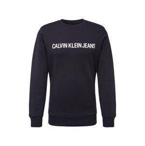 Calvin Klein Jeans Mikina  modrá / biela