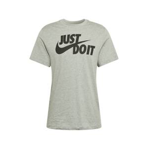 Nike Sportswear Tričko  sivá melírovaná / čierna