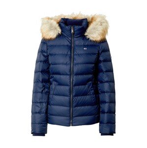Tommy Jeans Zimná bunda 'Essential'  béžová / námornícka modrá / červená / biela