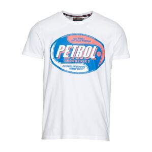 Petrol Industries Tričko  modrá / svetločervená / biela