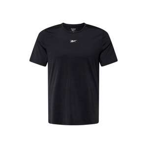Reebok Sport Funkčné tričko  čierna melírovaná / biela
