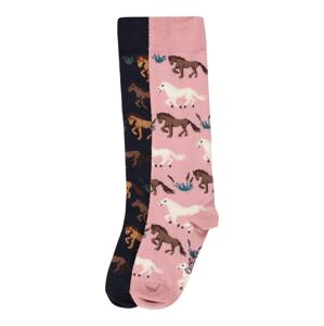 EWERS Ponožky 'Pferde'  námornícka modrá / zmiešané farby / ružová