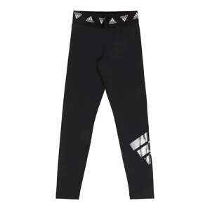 ADIDAS PERFORMANCE Športové nohavice  svetlosivá / čierna / biela