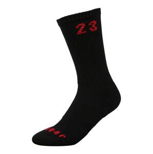 Jordan Športové ponožky  červená / čierna