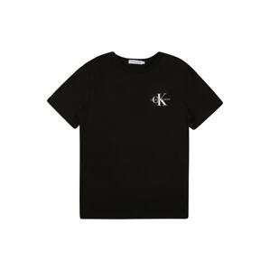 Calvin Klein Tričko  svetlosivá / čierna / biela