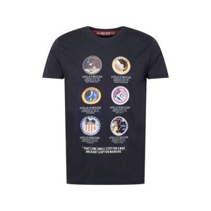 ALPHA INDUSTRIES Tričko 'Apollo Mission'  námornícka modrá / zmiešané farby