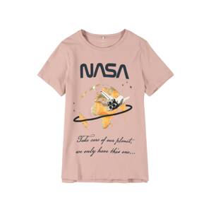 NAME IT Tričko 'NASA JUDO'  sivá / oranžová / púdrová / čierna / biela