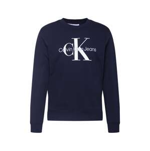 Calvin Klein Jeans Mikina  námornícka modrá / svetlosivá / biela