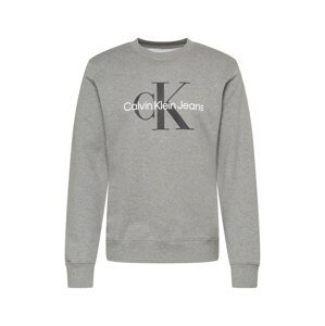 Calvin Klein Jeans Mikina  sivá / čierna / biela