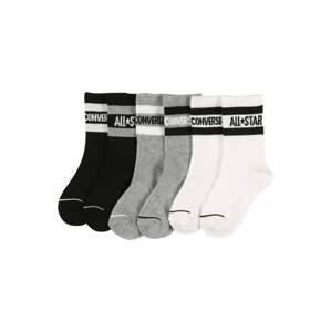 CONVERSE Ponožky 'WORDMARK'  sivá melírovaná / čierna / biela