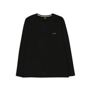 BOSS Tričko 'Mix&Match LS-Shirt R'  čierna / biela