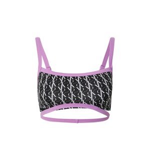 Calvin Klein Swimwear Bikinový top  fialová / čierna / biela