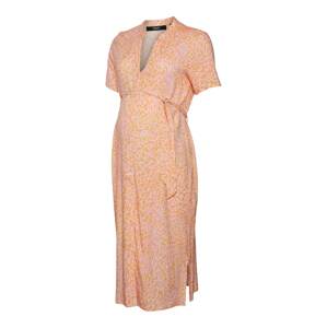 Vero Moda Maternity Košeľové šaty 'VICA'  fialová / oranžová / ružová