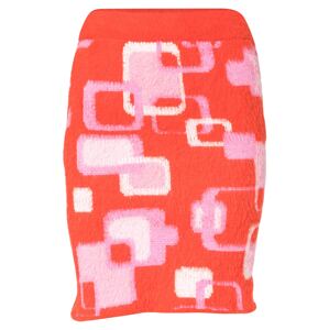 Vintage Supply Sukňa  svetloružová / červená / biela