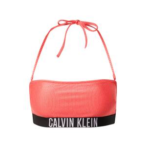 Calvin Klein Swimwear Bikinový top  ružová / čierna / biela