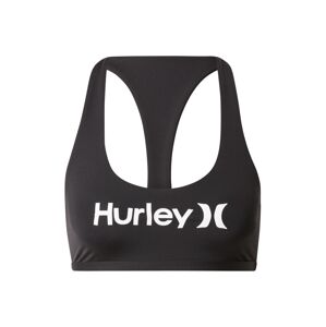 Hurley Športový bikinový top  čierna / biela