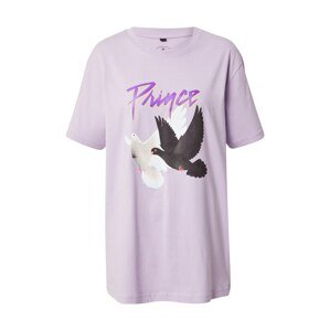 Merchcode Oversize tričko 'Prince Dove'  fialová / svetlofialová / čierna / biela