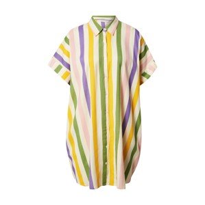 Compania Fantastica Košeľové šaty  nebielená / žltá / zelená / fialová / svetloružová
