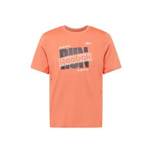 Reebok Sport Funkčné tričko  tmavomodrá / oranžová / biela