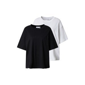 WEEKDAY Oversize tričko  čierna / biela