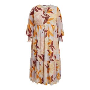 EVOKED Košeľové šaty 'Falia'  béžová / farba lesného ovocia / pastelovo fialová / oranžová